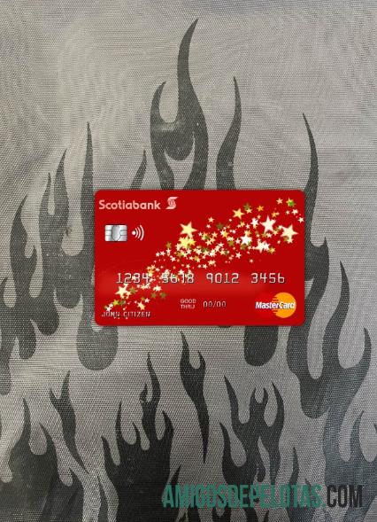 Vista frontal da foto do Bahamas Scotiabank Mastercard modelo